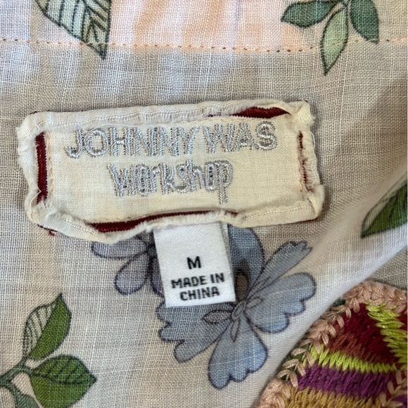 JOHNNY WAS Workshop Ombre Floral Flare Sleeve Embroidered Tunic Dress Medium - Picture 4 of 6